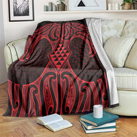 Whero Maori Ta Moko Poutama Art Blanket