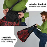 Whero Maori Ta Moko Poutama Art Grocery Bag