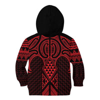 Whero Maori Ta Moko Poutama Art Kid Hoodie