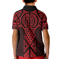 Whero Maori Ta Moko Poutama Art Kid Polo Shirt