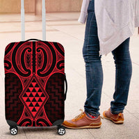 Whero Maori Ta Moko Poutama Art Luggage Cover LT9 Red - Polynesian Pride