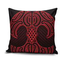 Whero Maori Ta Moko Poutama Art Pillow Cover LT9 Red - Polynesian Pride