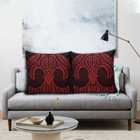 Whero Maori Ta Moko Poutama Art Pillow Cover LT9 - Polynesian Pride