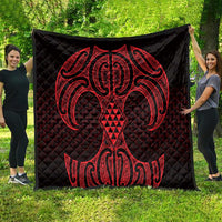 Whero Maori Ta Moko Poutama Art Quilt