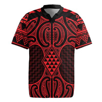 Whero Maori Ta Moko Poutama Art Rugby Jersey
