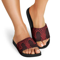 Whero Maori Ta Moko Poutama Art Slide Sandals - Polynesian Pride