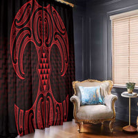 Whero Maori Ta Moko Poutama Art Window Curtain