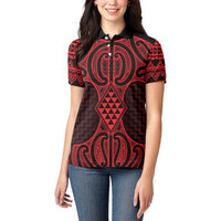 Whero Maori Ta Moko Poutama Art Women Polo Shirt