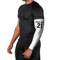 New Zealand Rangatira Custom Arm Sleeves All White Niho Taniwha Maori Tribal - Polynesian Pride