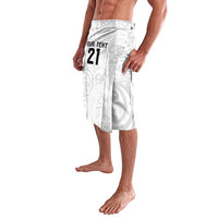 New Zealand Rangatira Custom Lavalava All White Niho Taniwha Maori Tribal