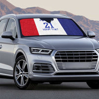 New Zealand Rugby Pacific Personalised Auto Sun Shade Maori Style Tribal Tapa Pattern - Polynesian Pride