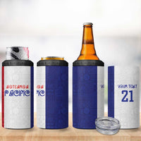 New Zealand Rugby Pacific Personalised 4 in 1 Can Cooler Tumbler Maori Style Tribal Tapa Pattern