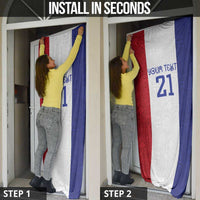 New Zealand Rugby Pacific Personalised Door Cover Maori Style Tribal Tapa Pattern - Polynesian Pride