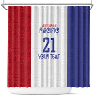 New Zealand Rugby Pacific Personalised Shower Curtain Maori Style Tribal Tapa Pattern