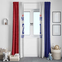 New Zealand Rugby Pacific Personalised Window Curtain Maori Style Tribal Tapa Pattern