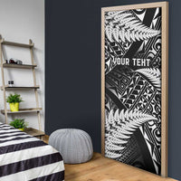 New Zealand Rugby Pacific Personalised Door Cover All Black Maori Pasifika Fern Pattern - Polynesian Pride