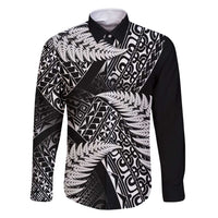 New Zealand Rugby Pacific Personalised Family Matching Off Shoulder Maxi Dress and Hawaiian Shirt All Black Maori Pasifika Fern Pattern