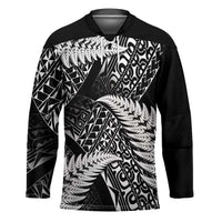 New Zealand Rugby Pacific Personalised Hockey Jersey All Black Maori Pasifika Fern Pattern - Polynesian Pride