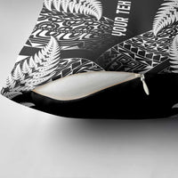 New Zealand Rugby Pacific Personalised Pillow Cover All Black Maori Pasifika Fern Pattern - Polynesian Pride