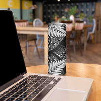 New Zealand Rugby Pacific Personalised Skinny Tumbler All Black Maori Pasifika Fern Pattern