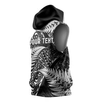 New Zealand Rugby Pacific Personalised Sleeveless Hoodie All Black Maori Pasifika Fern Pattern - Polynesian Pride