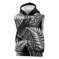 New Zealand Rugby Pacific Personalised Sleeveless Zip Hoodie All Black Maori Pasifika Fern Pattern - Polynesian Pride