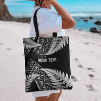 New Zealand Rugby Pacific Personalised Tote Bag All Black Maori Pasifika Fern Pattern - Polynesian Pride