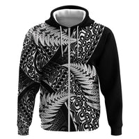 New Zealand Rugby Pacific Personalised Zip Hoodie All Black Maori Pasifika Fern Pattern