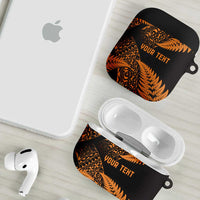 New Zealand Rugby Pacific Personalised AirPods Case All Gold Maori Pasifika Fern Pattern - Polynesian Pride