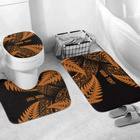 New Zealand Rugby Pacific Personalised Bathroom Set All Gold Maori Pasifika Fern Pattern - Polynesian Pride