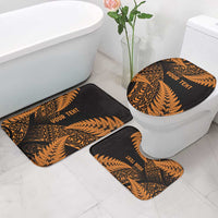 New Zealand Rugby Pacific Personalised Bathroom Set All Gold Maori Pasifika Fern Pattern - Polynesian Pride