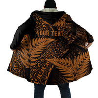 New Zealand Rugby Pacific Personalised Cloak All Gold Maori Pasifika Fern Pattern - Polynesian Pride