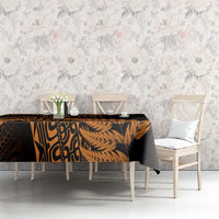 New Zealand Rugby Pacific Personalised Tablecloth All Gold Maori Pasifika Fern Pattern