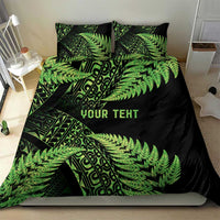 New Zealand Rugby Pacific Personalised Bedding Set All Lime Maori Pasifika Fern Pattern