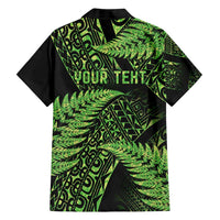 New Zealand Rugby Pacific Personalised Family Matching Off Shoulder Maxi Dress and Hawaiian Shirt All Lime Maori Pasifika Fern Pattern