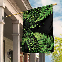 New Zealand Rugby Pacific Personalised Garden Flag All Lime Maori Pasifika Fern Pattern