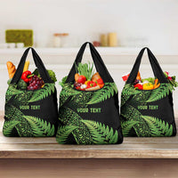 New Zealand Rugby Pacific Personalised Grocery Bag All Lime Maori Pasifika Fern Pattern