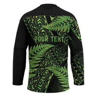 New Zealand Rugby Pacific Personalised Hockey Jersey All Lime Maori Pasifika Fern Pattern - Polynesian Pride
