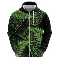 New Zealand Rugby Pacific Personalised Hoodie All Lime Maori Pasifika Fern Pattern