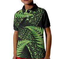 New Zealand Rugby Pacific Personalised Kid Polo Shirt All Lime Maori Pasifika Fern Pattern