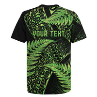 New Zealand Rugby Pacific Personalised Rugby Jersey All Lime Maori Pasifika Fern Pattern LT9 - Polynesian Pride