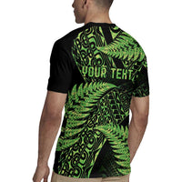 New Zealand Rugby Pacific Personalised Rugby Jersey All Lime Maori Pasifika Fern Pattern LT9 - Polynesian Pride