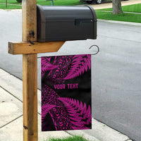 New Zealand Rugby Pacific Personalised Garden Flag All Pink Maori Pasifika Fern Pattern
