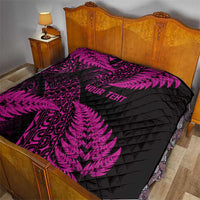 New Zealand Rugby Pacific Personalised Quilt All Pink Maori Pasifika Fern Pattern