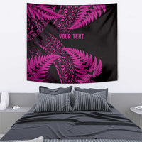 New Zealand Rugby Pacific Personalised Tapestry All Pink Maori Pasifika Fern Pattern