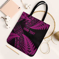 New Zealand Rugby Pacific Personalised Tote Bag All Pink Maori Pasifika Fern Pattern - Polynesian Pride