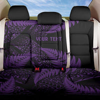 New Zealand Rugby Pacific Personalised Back Car Seat Cover All Purple Maori Pasifika Fern Pattern