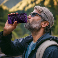 New Zealand Rugby Pacific Personalised 4 in 1 Can Cooler Tumbler All Purple Maori Pasifika Fern Pattern