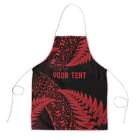 New Zealand Rugby Pacific Personalised Apron All Red Maori Pasifika Fern Pattern - Polynesian Pride
