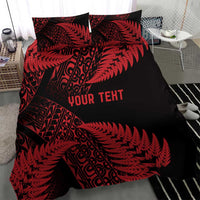 New Zealand Rugby Pacific Personalised Bedding Set All Red Maori Pasifika Fern Pattern